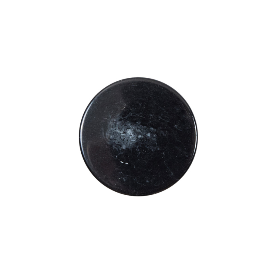 Italian Black Glossy Plastic Button - 32L/20mm | Mood Fabrics