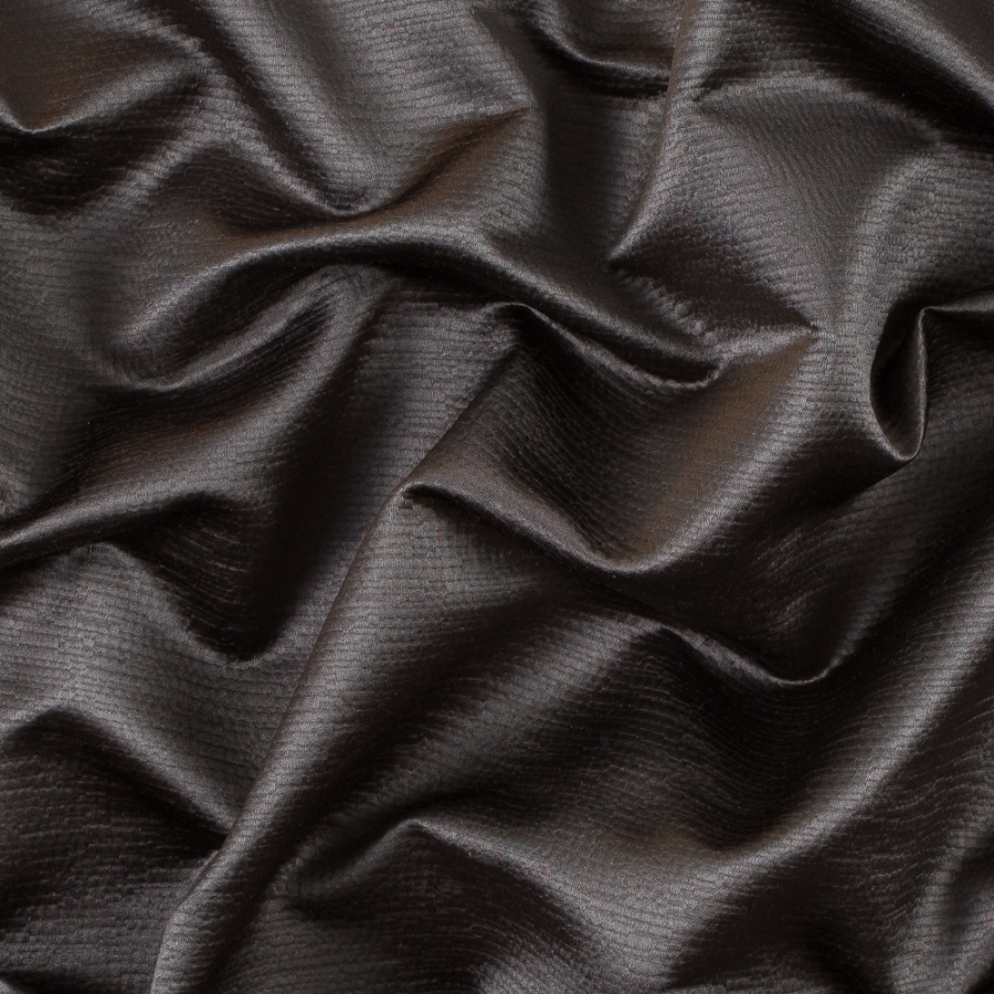 Chocolate Luminous Textural Polyester Woven | Mood Fabrics