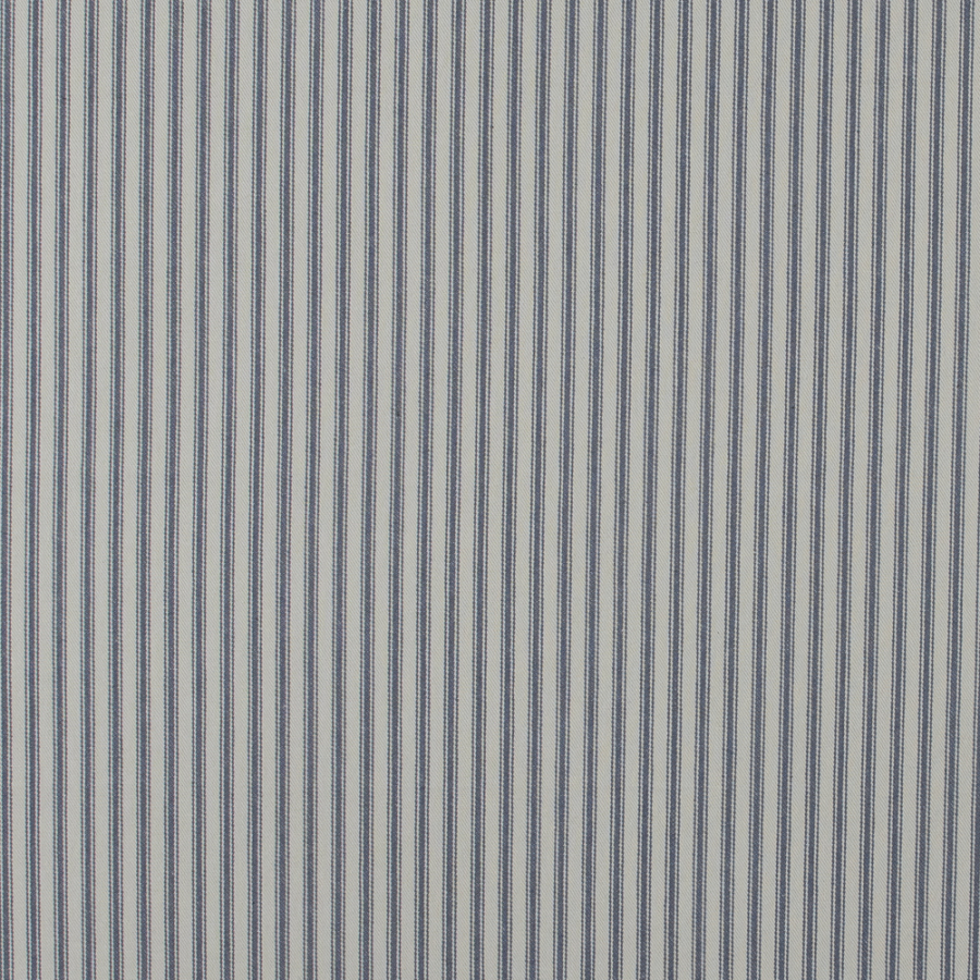 Graphite and Beige Ticking Striped Cotton Twill | Mood Fabrics