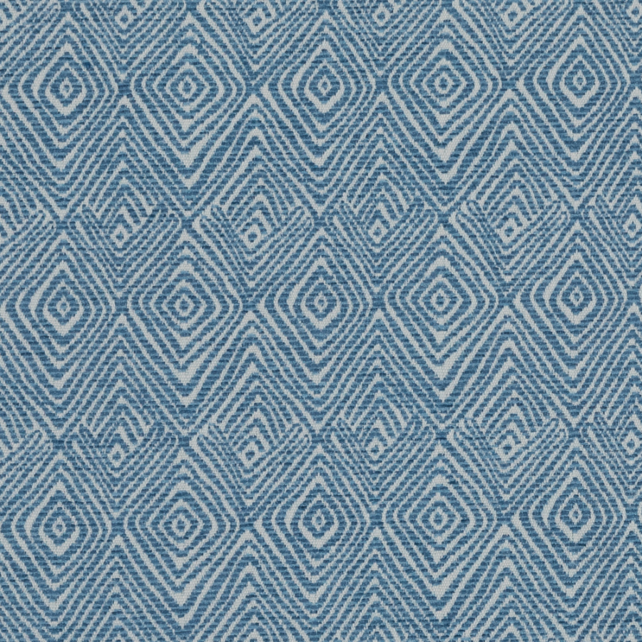 Blue Jay Diamond Patterned Upholstery Chenille | Mood Fabrics