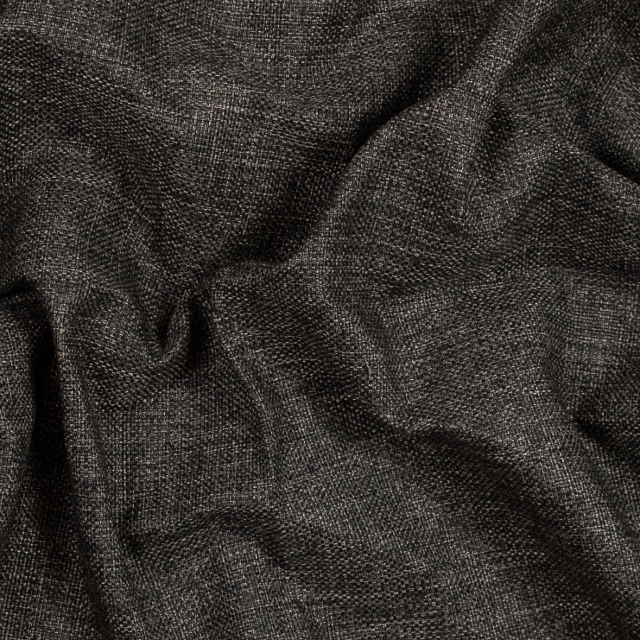 Black Basket Woven Polypropylene Upholstery Fabric | Mood Fabrics