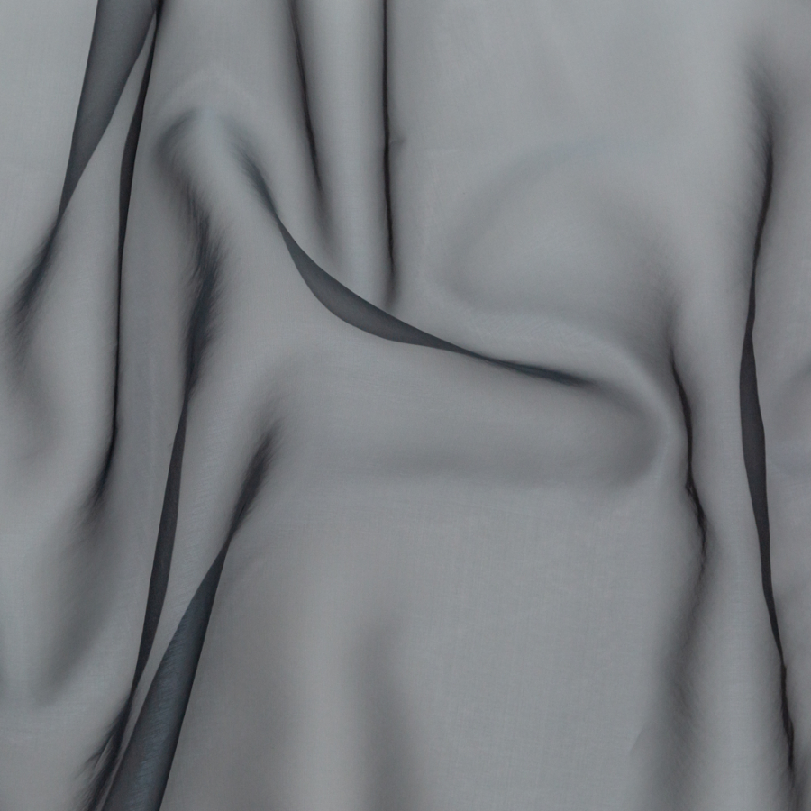 Shimmering Aqua and Gray Iridescent Organza | Mood Fabrics