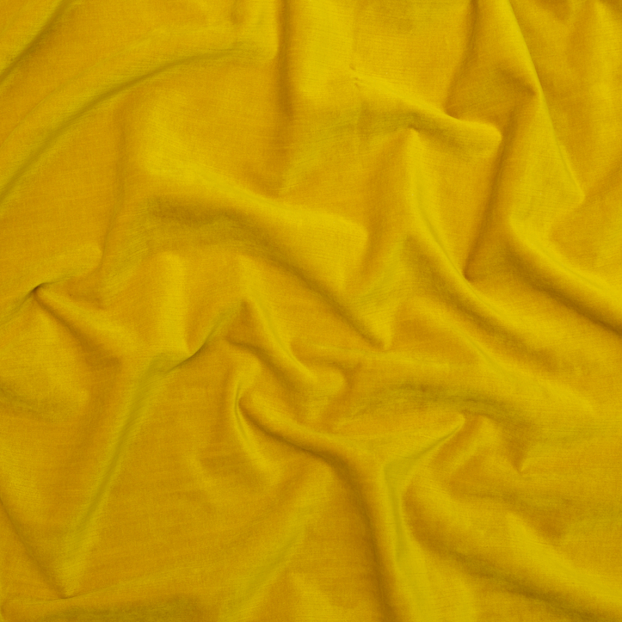 Gen-Z Yellow Velvet with Imitation Dupioni Backing | Mood Fabrics