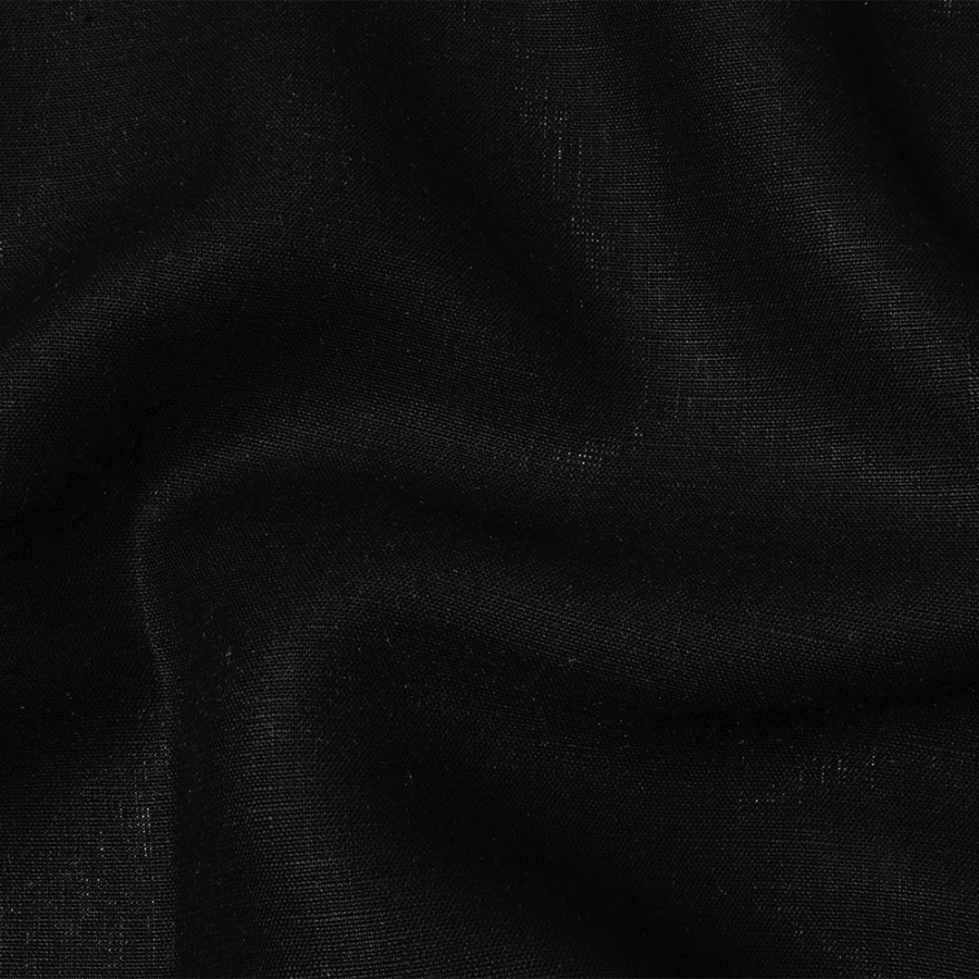 Black Heavyweight Linen Woven | Mood Fabrics