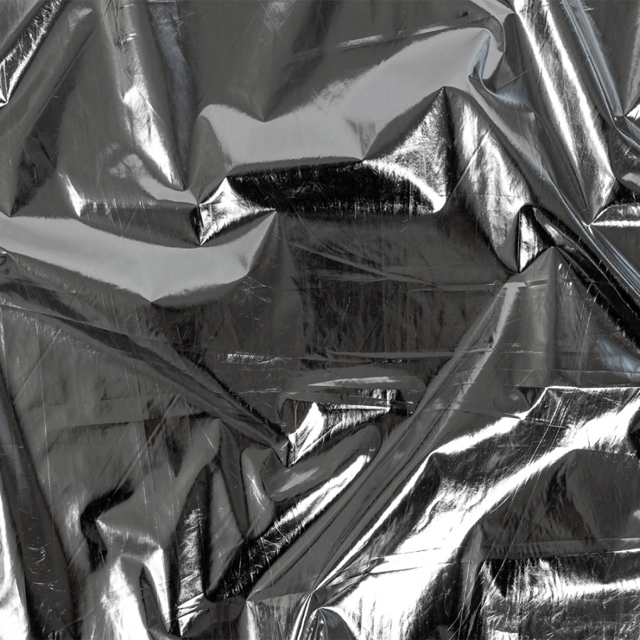 Mood Exclusive Metallic Silver Glossy Tyvek | Mood Fabrics