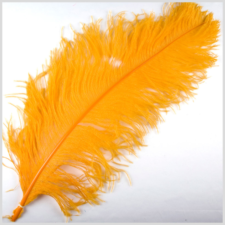 18-21 Gold Ostrich Feather | Mood Fabrics