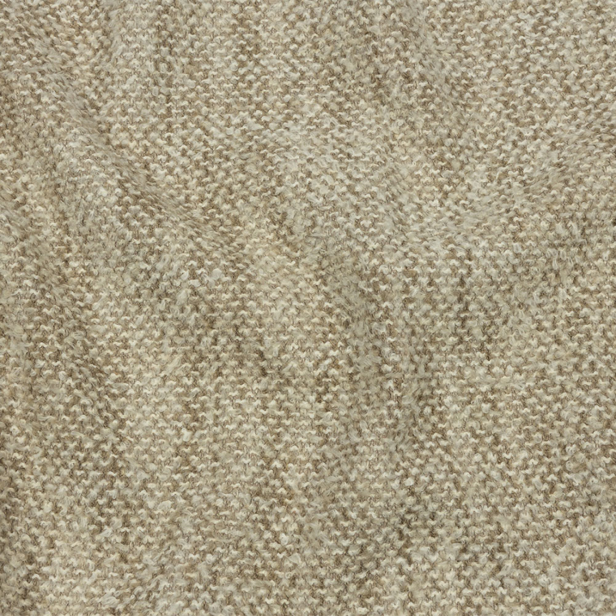 Parchment Tweedy Acrylic and Cotton Boucle | Mood Fabrics