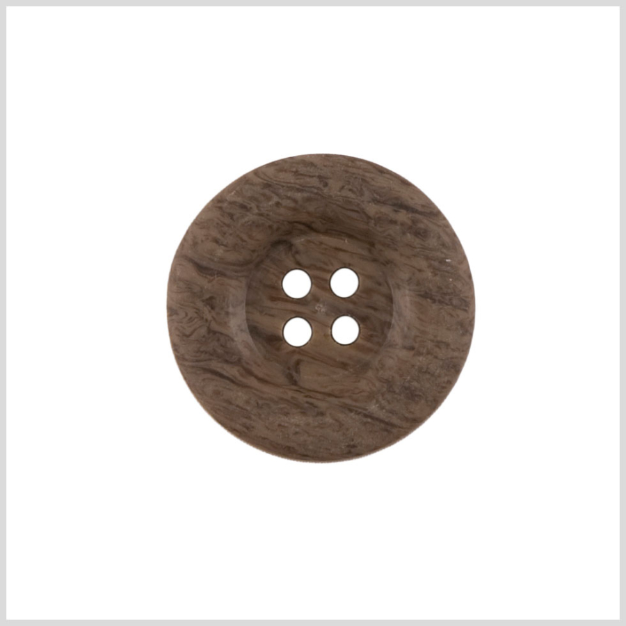 Brown Wood Button - 36L/23mm | Mood Fabrics