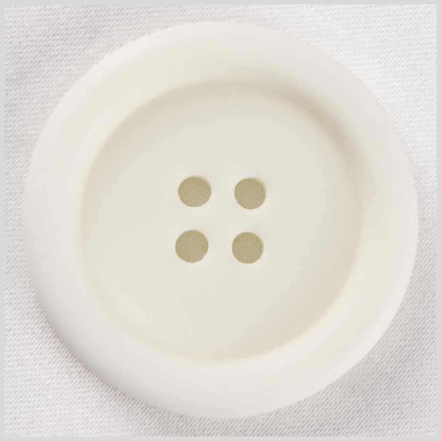 White Plastic Button - 32L/20mm | Mood Fabrics