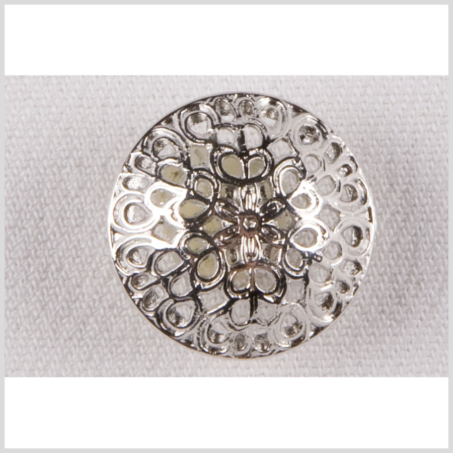 Silver Metal Coat Button - 34L/21.5mm | Mood Fabrics