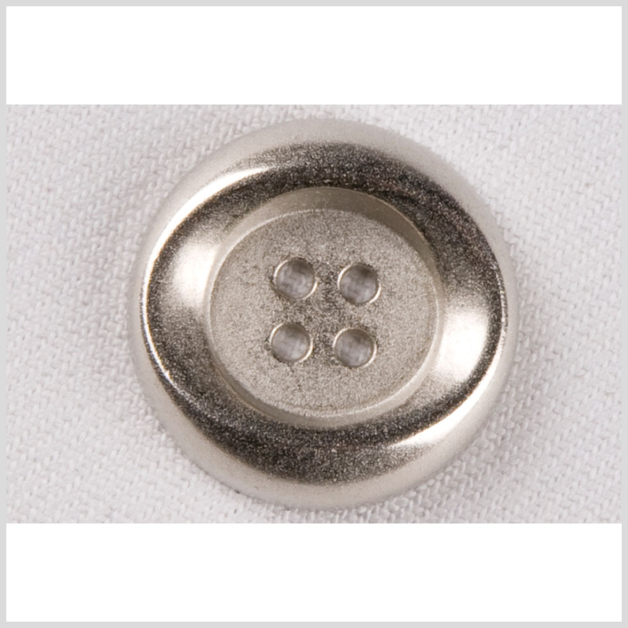 Silver Metal Coat Button - 28L/18mm | Mood Fabrics
