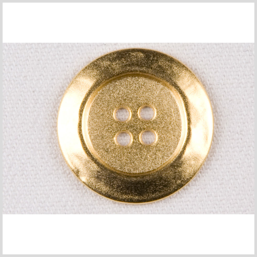 Gold Metal Button - 24L/15mm | Mood Fabrics