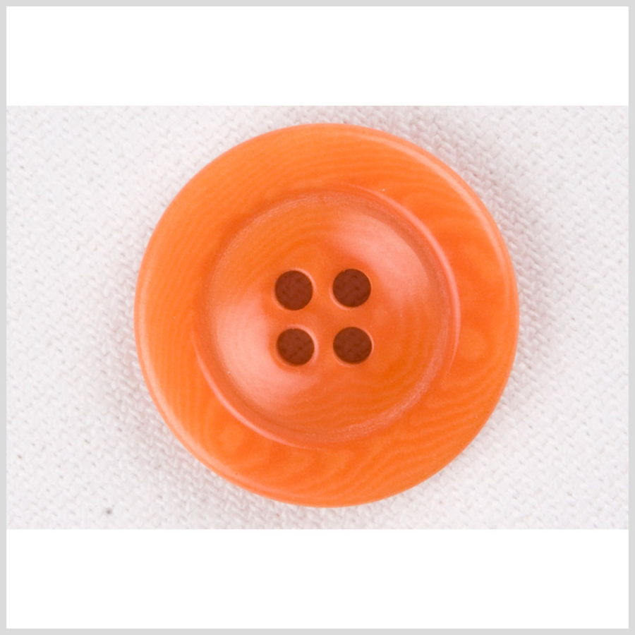 Orange Plastic Button - 36L/23mm | Mood Fabrics