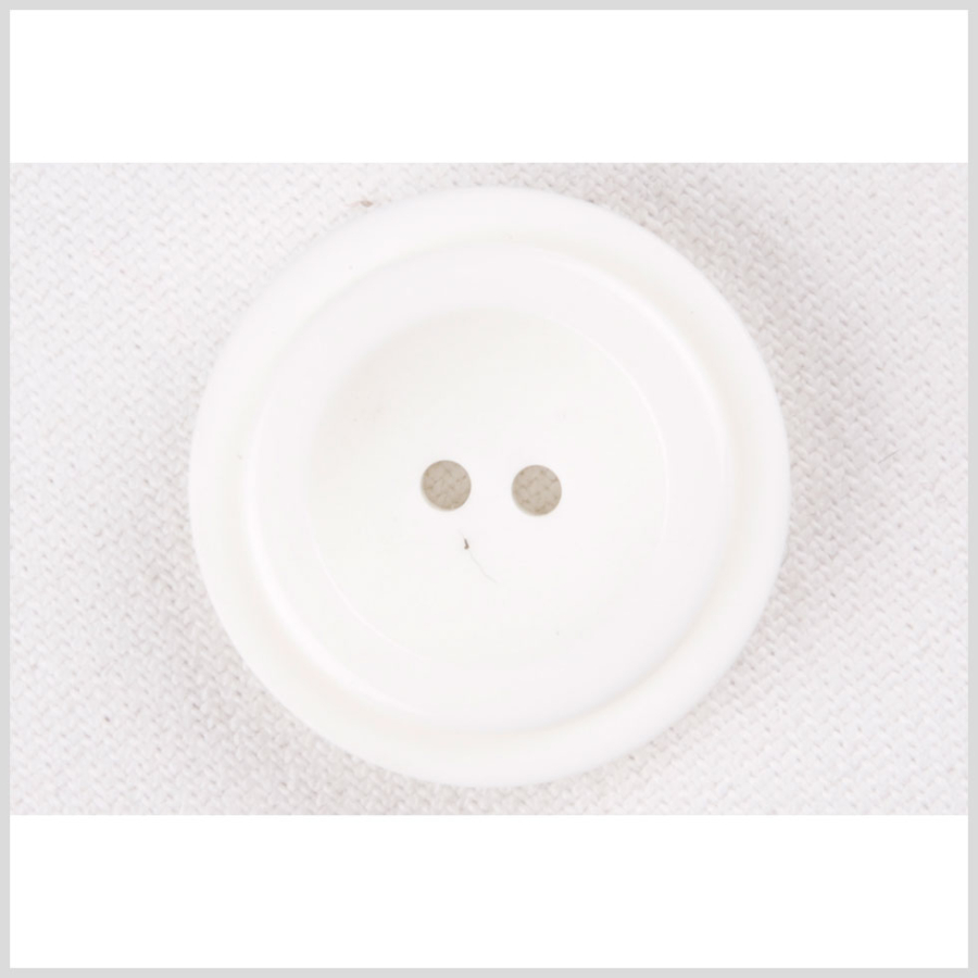 White Plastic Button - 44L/28mm | Mood Fabrics