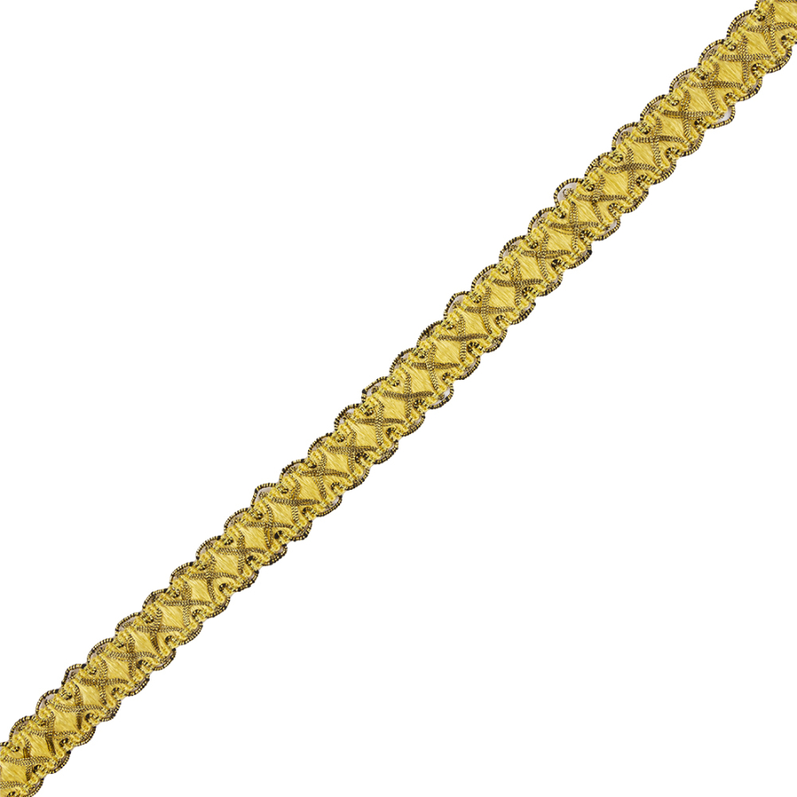 Gold/Yellow Metallic Braid | Mood Fabrics