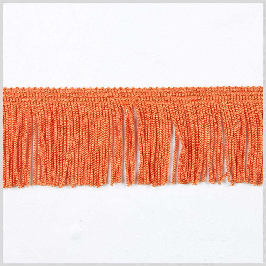 2 Orange Chainette Fringe | Mood Fabrics