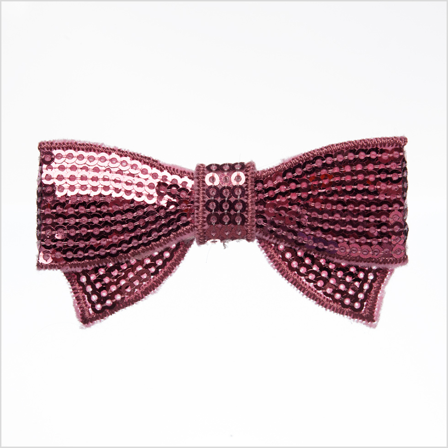 Pink Sequined Bow | Mood Fabrics