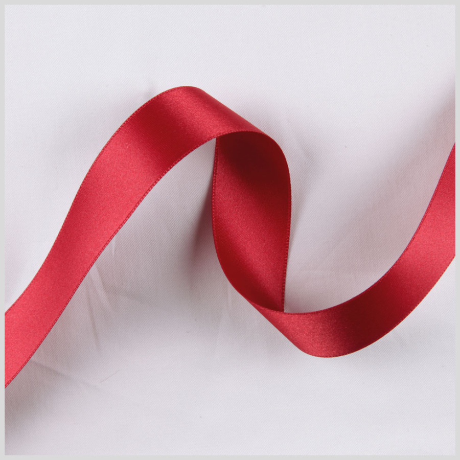 2.5 Garnet Double Face French Satin Ribbon | Mood Fabrics