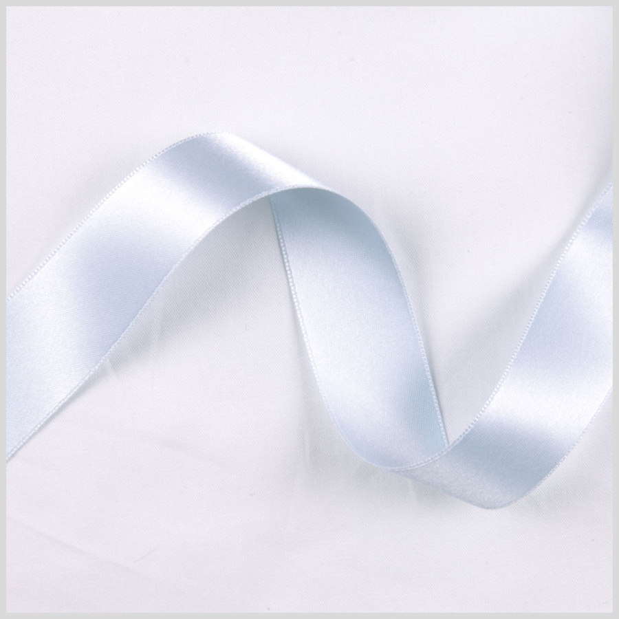2.5 Pale Blue Double Face French Satin Ribbon | Mood Fabrics