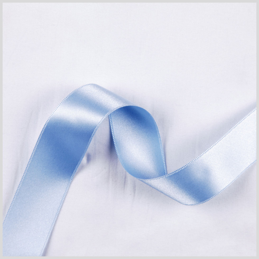 1.5 Light Blue Double Face French Satin Ribbon | Mood Fabrics