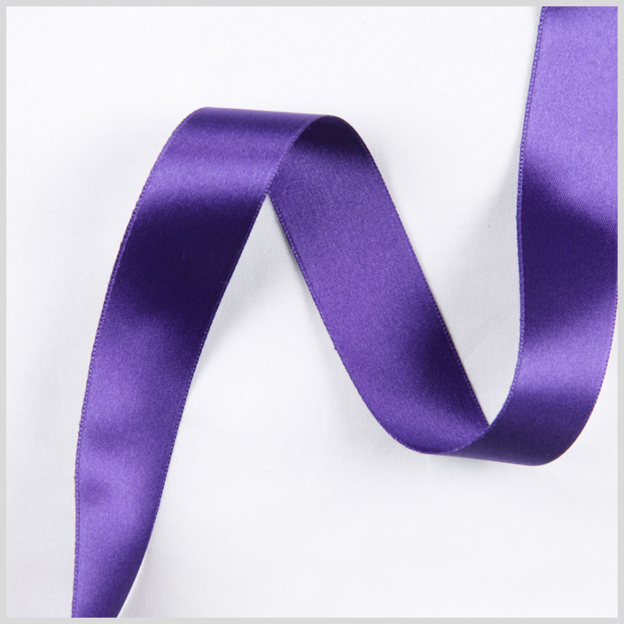 1.5 Purple Double Face French Satin Ribbon | Mood Fabrics