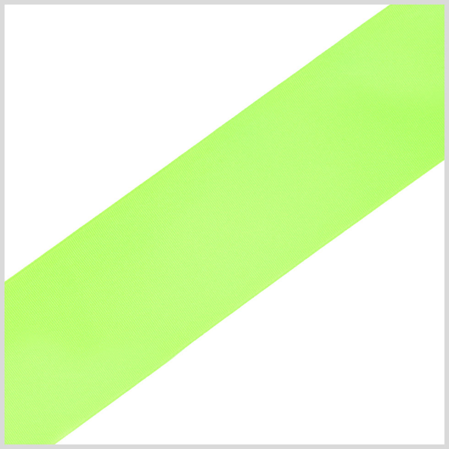 1/4 Neon Lime Solid Grosgrain Ribbon | Mood Fabrics