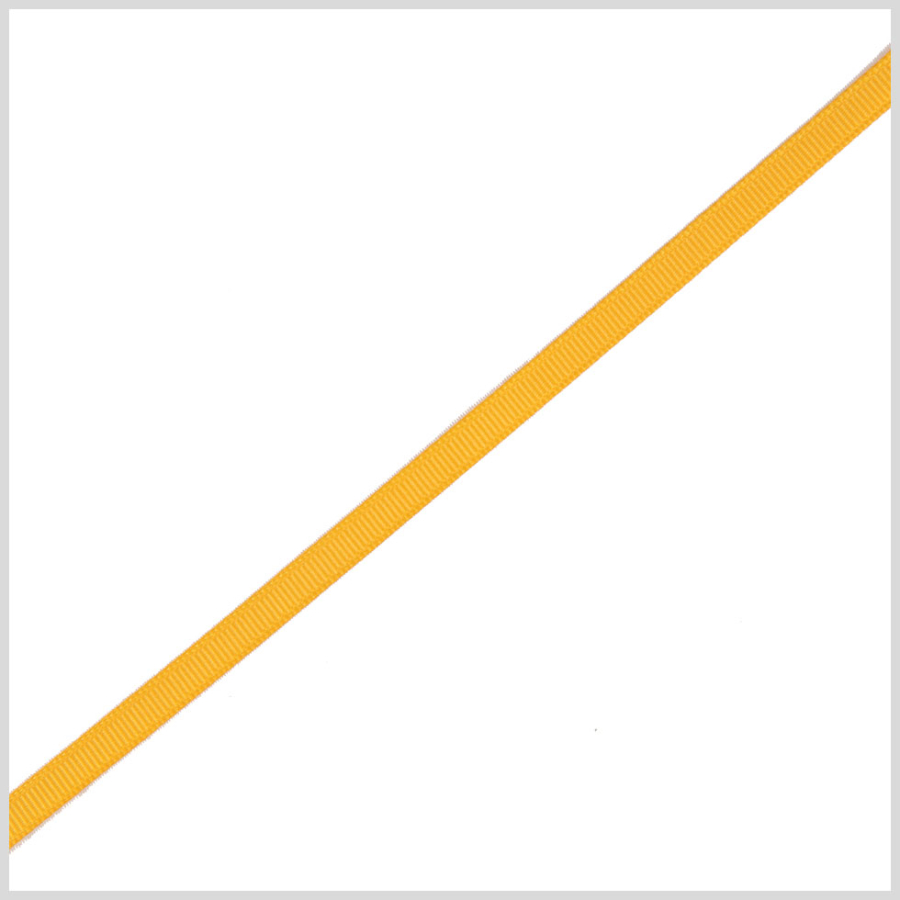 1/4 Yellow Solid Grosgrain Ribbon | Mood Fabrics