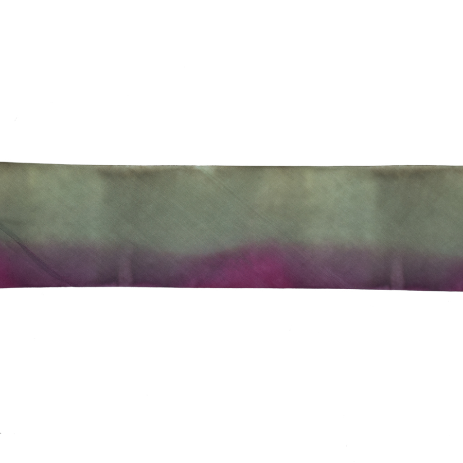 Fuchsia and Yellow Ombre Hand Dyed Silk Ribbon - 3.75 | Mood Fabrics