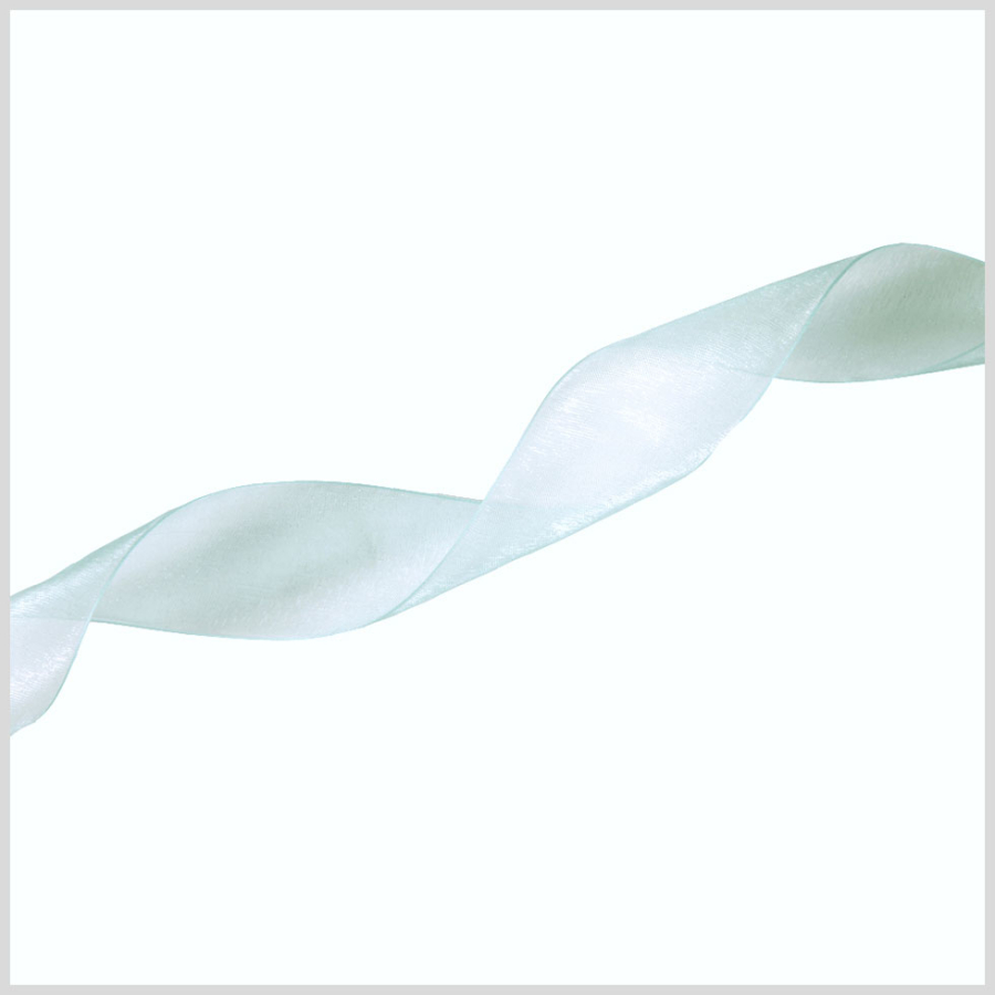 1/4 Aqua Organza Ribbon | Mood Fabrics