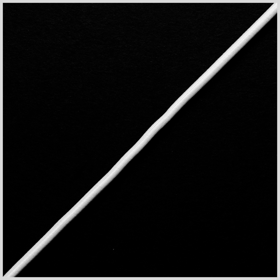 2.9mm White Elastic Cord | Mood Fabrics