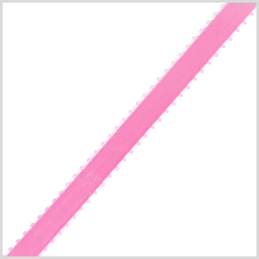 3/16 Hot Pink Double Face Feather Edge Satin Ribbon | Mood Fabrics