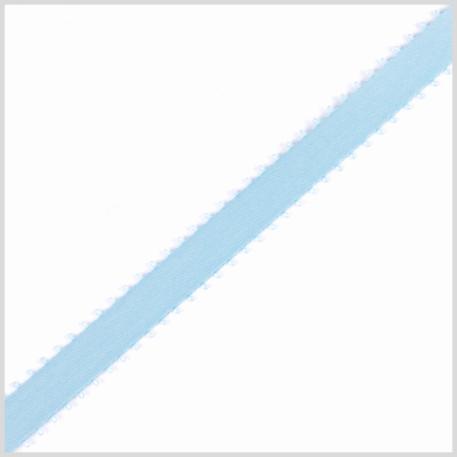 3/16 Light Blue Double Face Feather Edge Satin Ribbon | Mood Fabrics