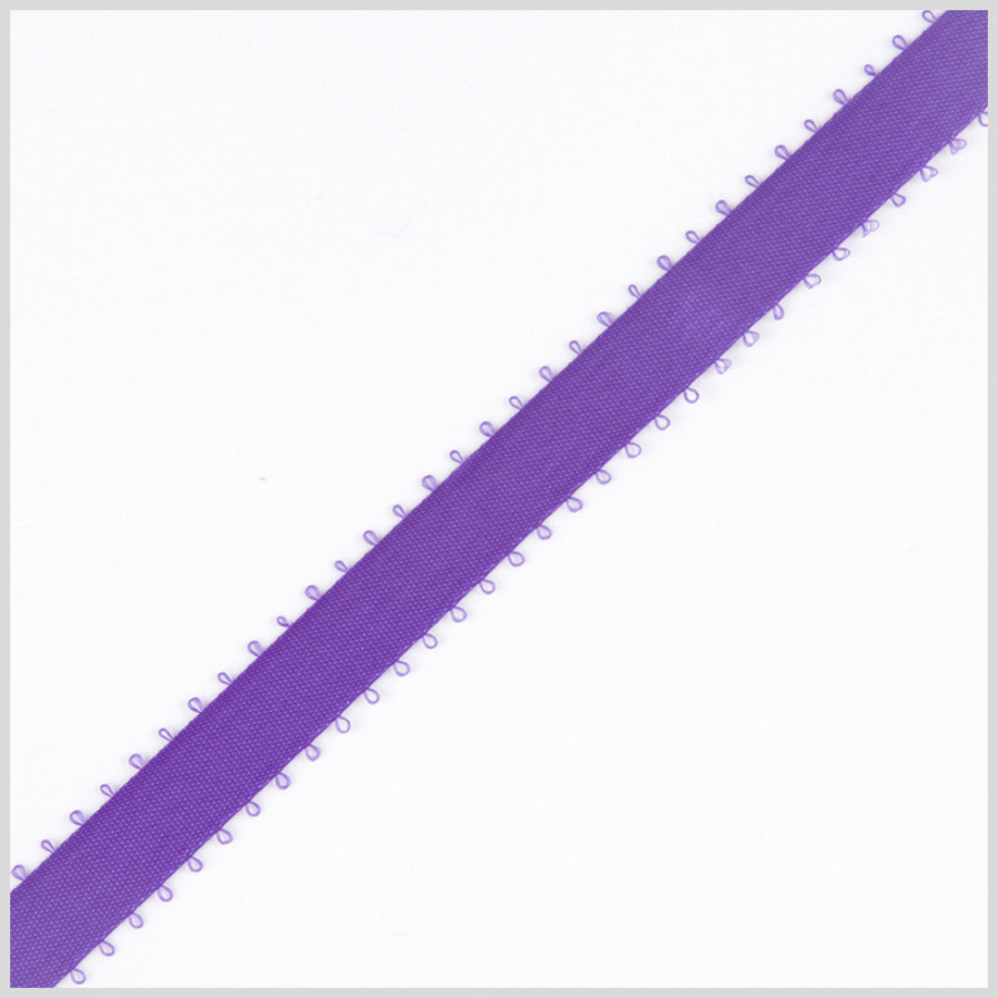 3/8 Purple Double Face Feather Edge Satin Ribbon | Mood Fabrics