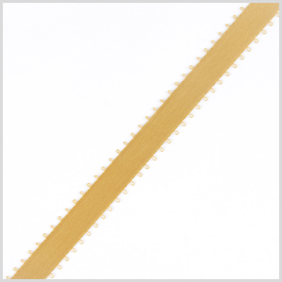 3/8 Old Gold Double Face Feather Edge Satin Ribbon | Mood Fabrics