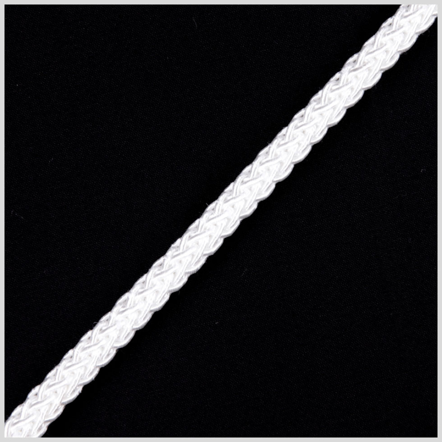 1/4 White Braided Cord | Mood Fabrics