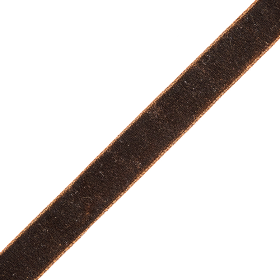 Brown Stretch Velvet Ribbon - 0.625 | Mood Fabrics