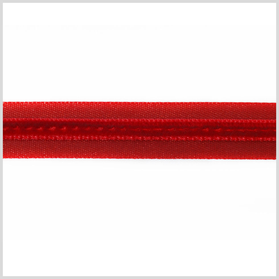 Crimson Velvet on Satin Ribbon | Mood Fabrics