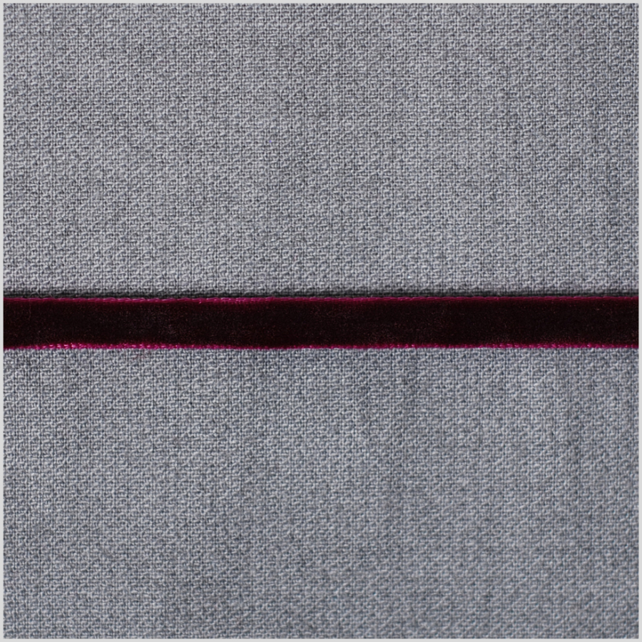 Dark Plum Double Face Velvet Ribbon - 1/8 | Mood Fabrics