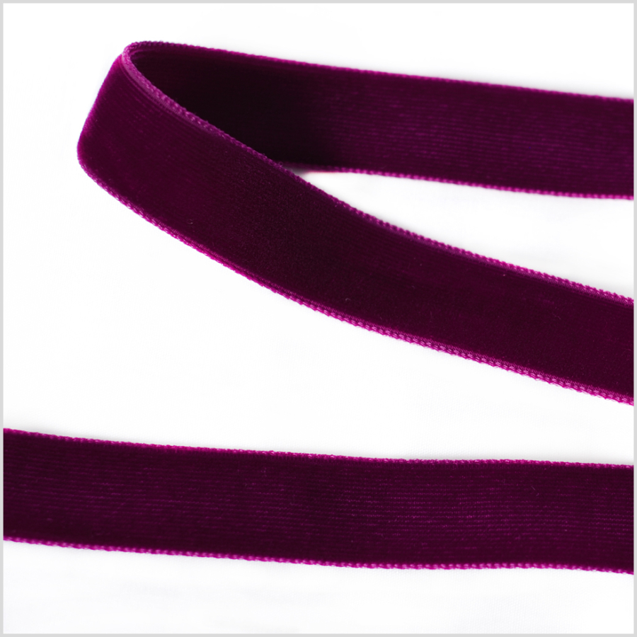 Plum Double Face Velvet Ribbon - 5/8 | Mood Fabrics