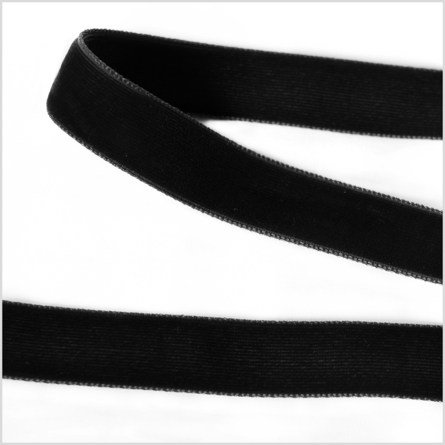 Black Double Face Velvet Ribbon - 5/8 | Mood Fabrics