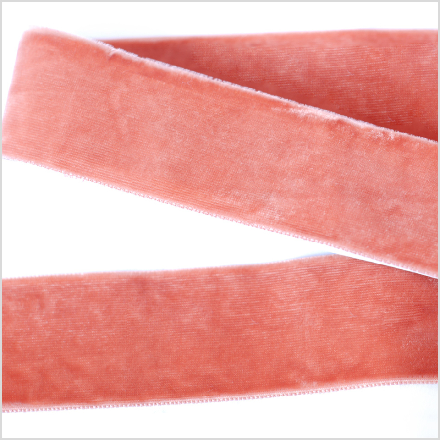 Rust Double Face Velvet Ribbon - 1.5 | Mood Fabrics