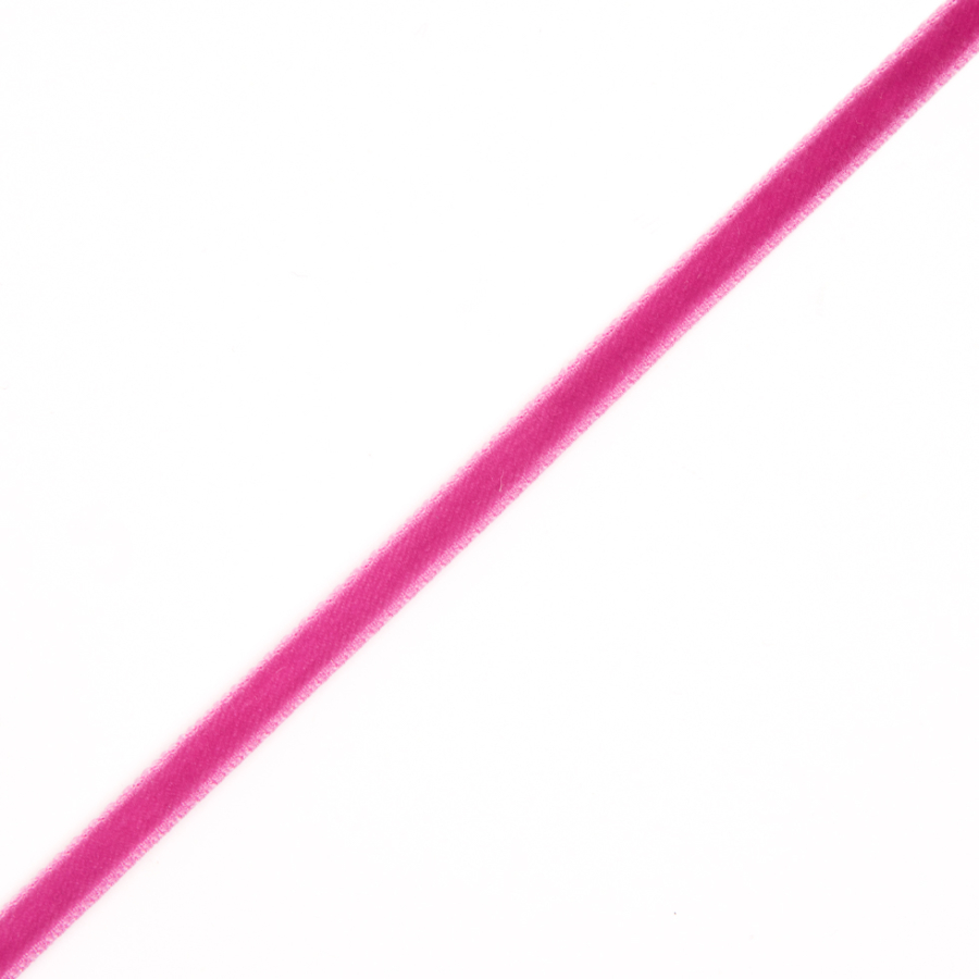 Beauty Pink Single Face Velvet Ribbon - 0.125 | Mood Fabrics