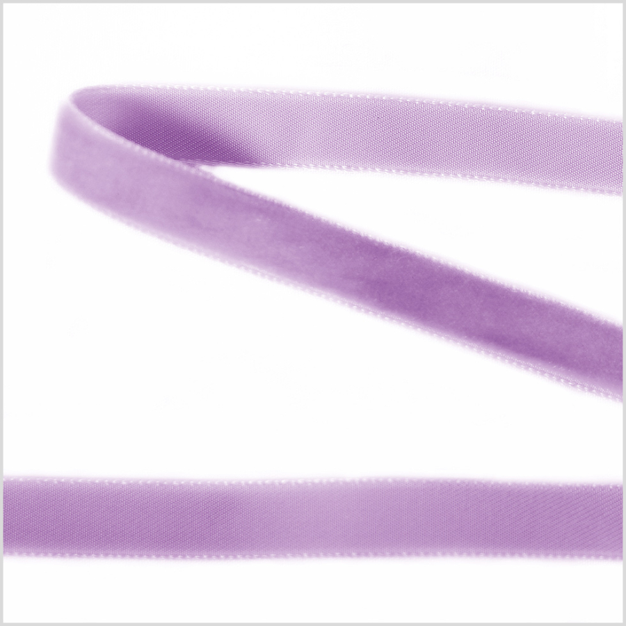 Violet Single Face Velvet Ribbon - 0.375 | Mood Fabrics