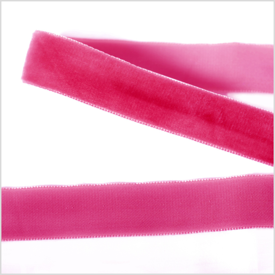 Fuchsia Single Face Velvet Ribbon - 0.875 | Mood Fabrics