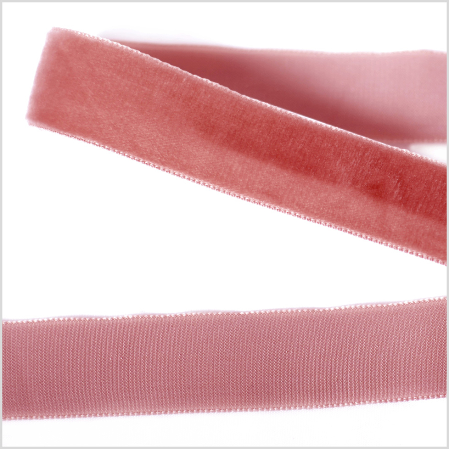 Guava Single Face Velvet Ribbon - 0.875 | Mood Fabrics