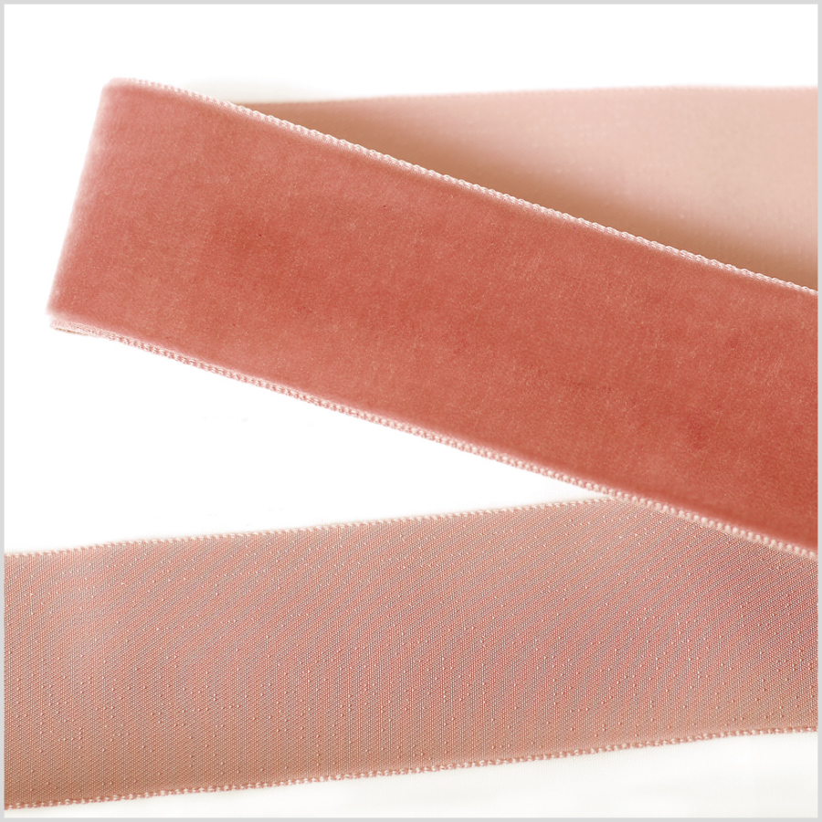 Dusty Pink Single Face Velvet Ribbon - 1.5 | Mood Fabrics