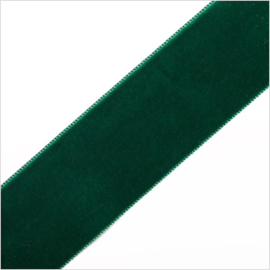 Dark Green Single Face Velvet Ribbon - 1.5 | Mood Fabrics