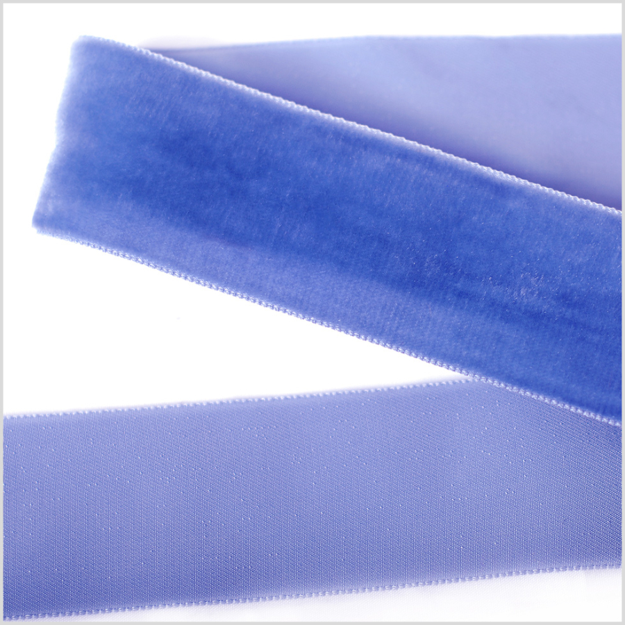 Purple Gray Single Face Velvet Ribbon - 1.5 | Mood Fabrics