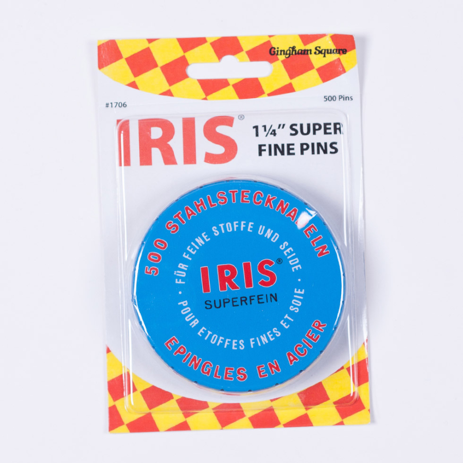 Gingham Square Iris Pins | Mood Fabrics