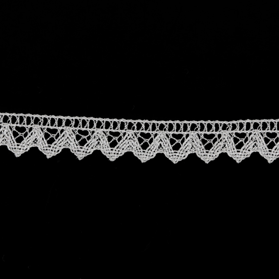 0.625 Metallic SIlver Crochet Trim | Mood Fabrics